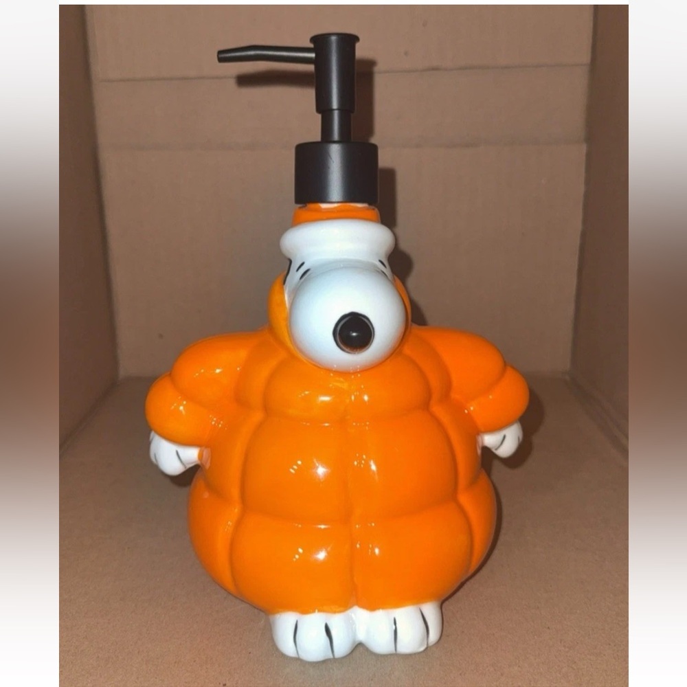 Orange Snoopy Soap Dispenser puffy jacket new